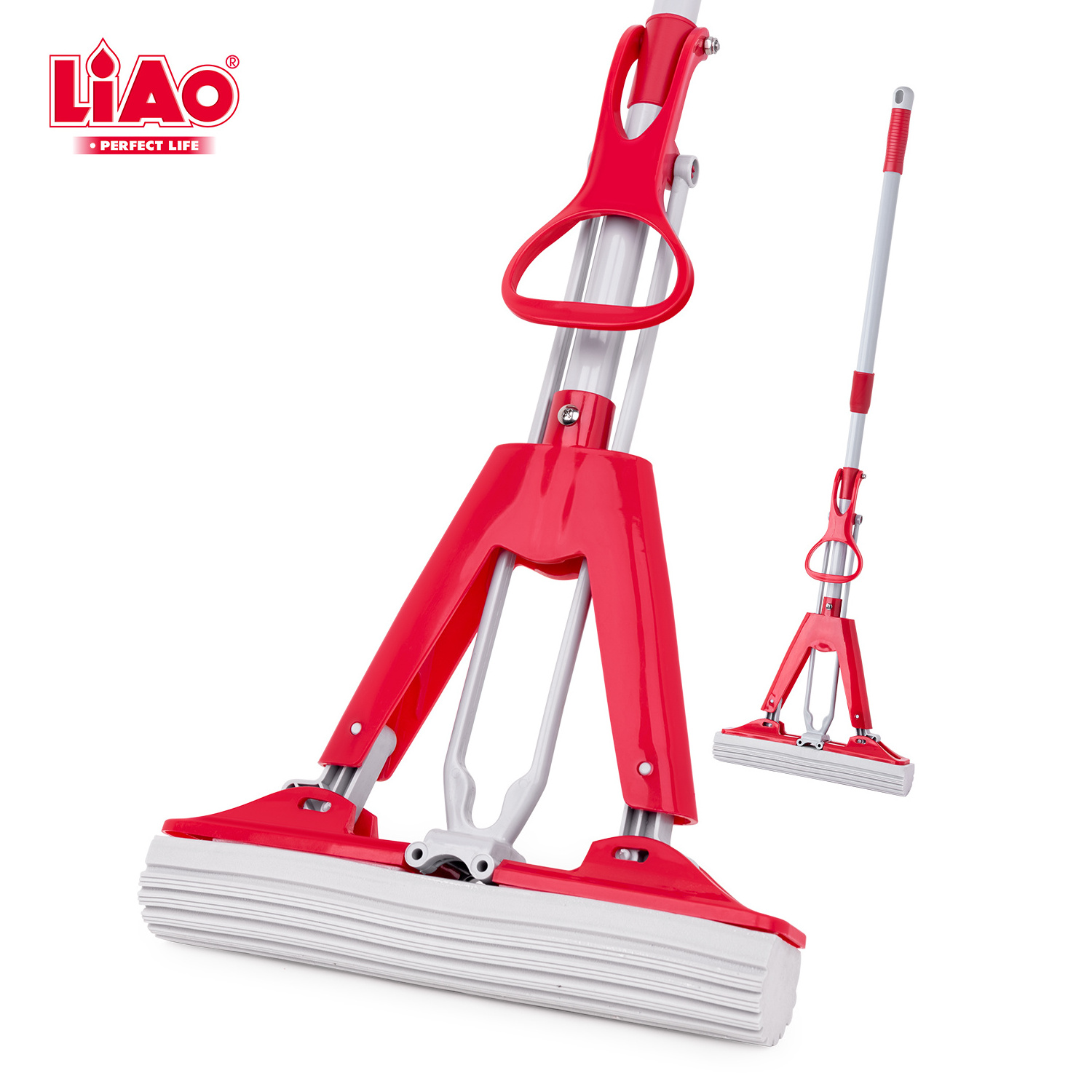 LiAo easy clean telescopic magic super pva folding sponge mop floor cleaning tools water absorbing mop