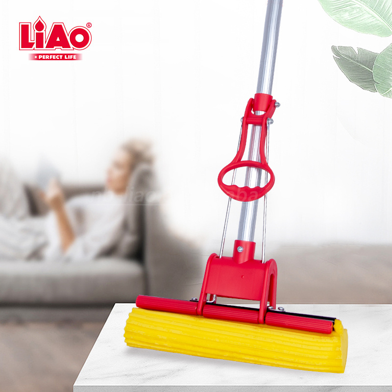 LiAo 27cm replaceable yellow pva sponge floor mop roller head refill