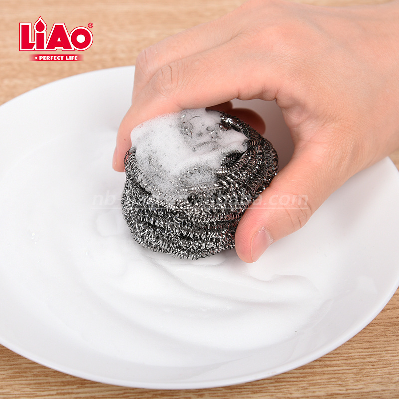 LIAO multi-purpose bulk 20g aisi410 stainless steel wire ball scourer scrubber