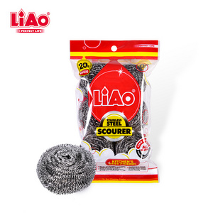 LIAO multi-purpose bulk 20g aisi410 stainless steel wire ball scourer scrubber