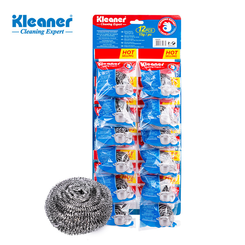 Kleaner durable kitchen use steel wire cleaning ball stainless steel scourer