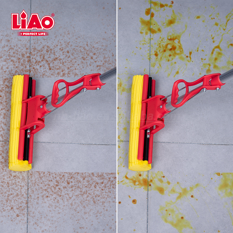 LiAo 27cm replaceable yellow pva sponge floor mop roller head refill