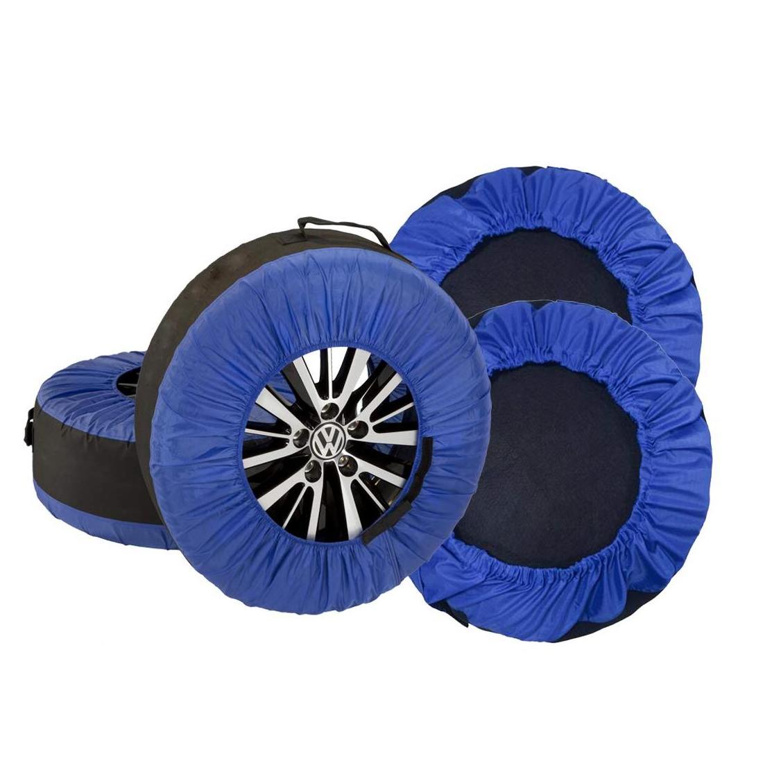 Tire Cover with Handle - Seasonal Spare Tire Bag, Durable Winter Wheel Storage Tote Against Dust and Scratches 4 Pack