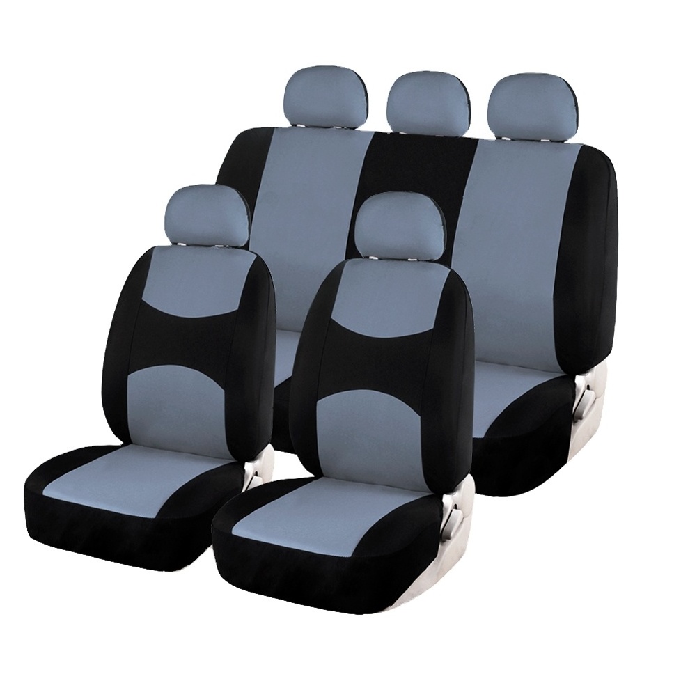 9pcs Full Set Automotive Seat Covers Universal Fit Interior Accessories for Cars Trucks and SUV