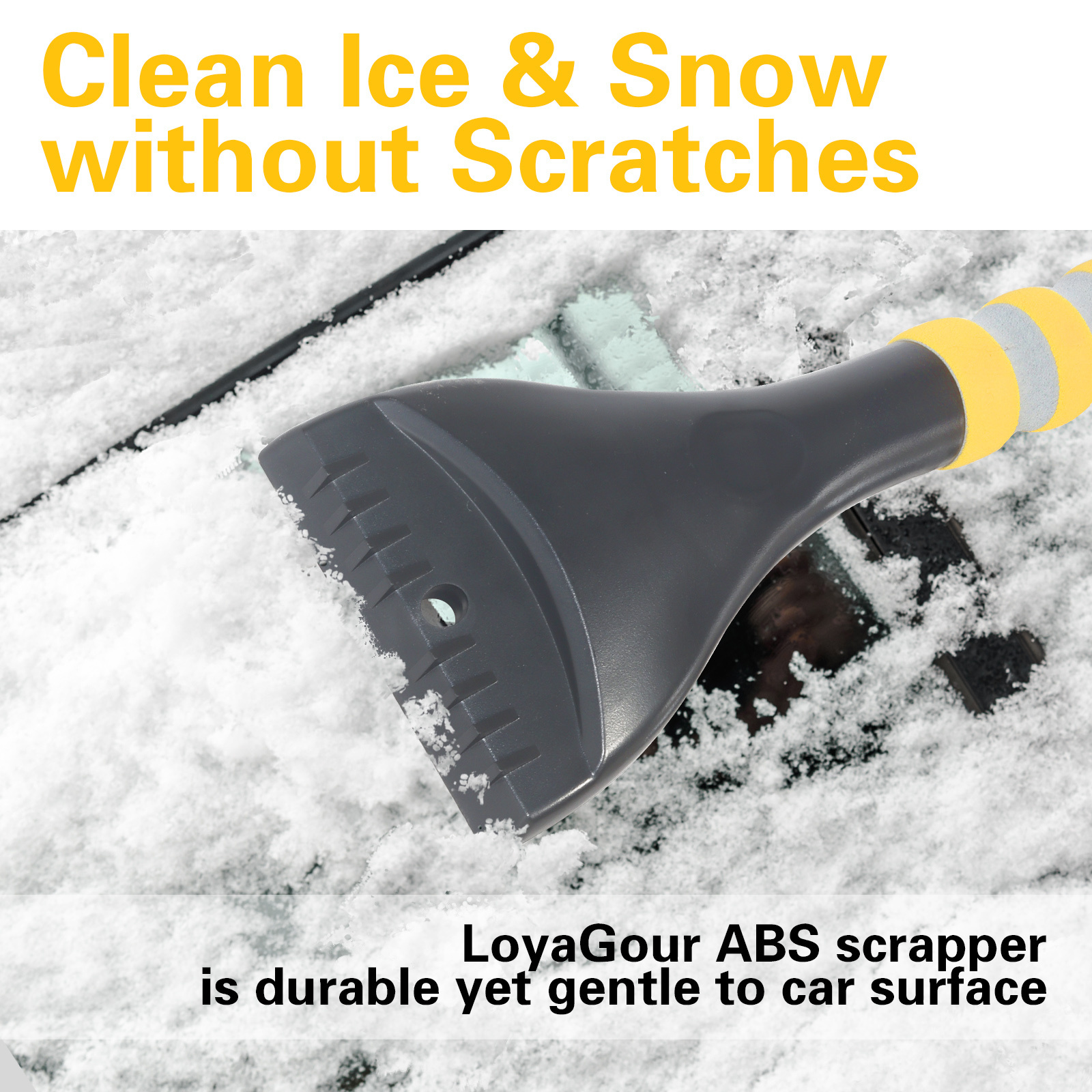 2 in 1 New Design 26inch Snow Brush and Ice Scraper for Car Windshield Window Scraper Deicer for Car SUV and Truck