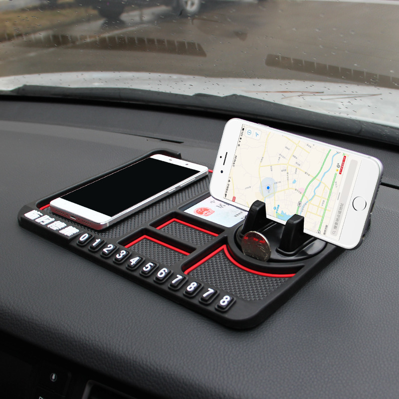 Car Interior Accessories Multifunction Anti-Slip Dashboard Car Sticky Pad Grip Mat Phone Holder