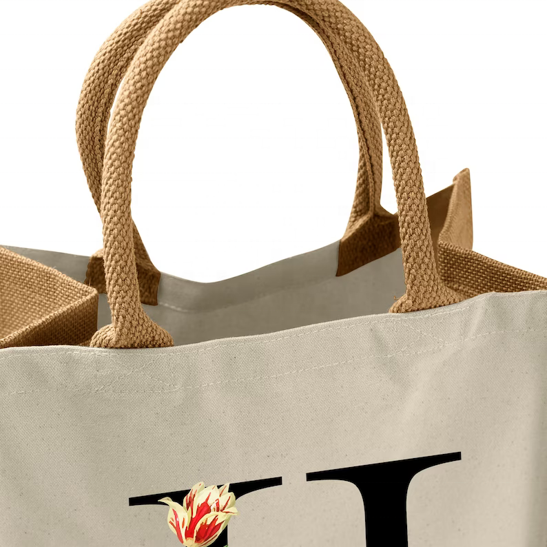 Custom Beach Canvas Burlap Tote Bags Hemp Shopping Bag Fashion Jute Shopping Bag for Grocery