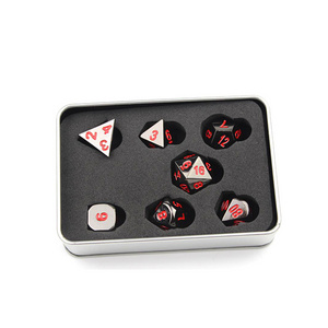 metal dice set, dice polyhedral set, loaded dice