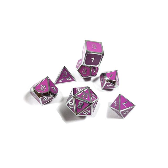 metal dice set, dice polyhedral set, loaded dice