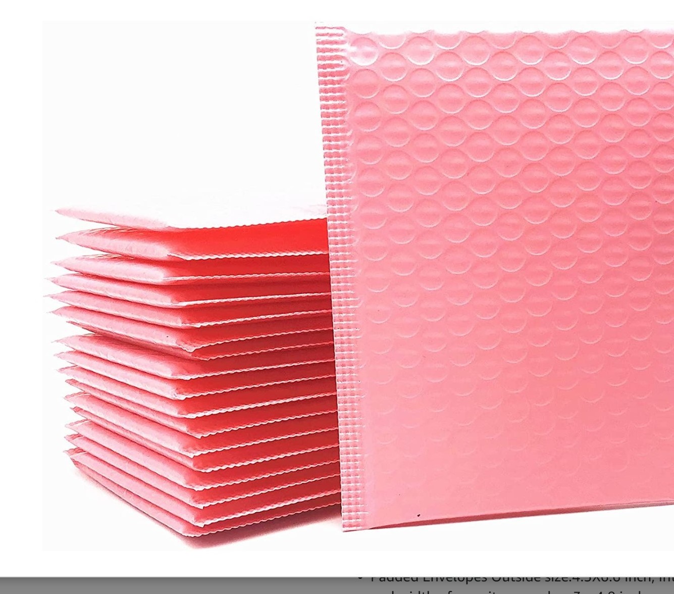 Pink Poly Bubble Mailers Small Padded Envelopes Self-Sealing Shipping Bags