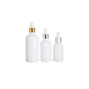 White glass essential oil / anointing glass / liquid dropper bottle for skin care