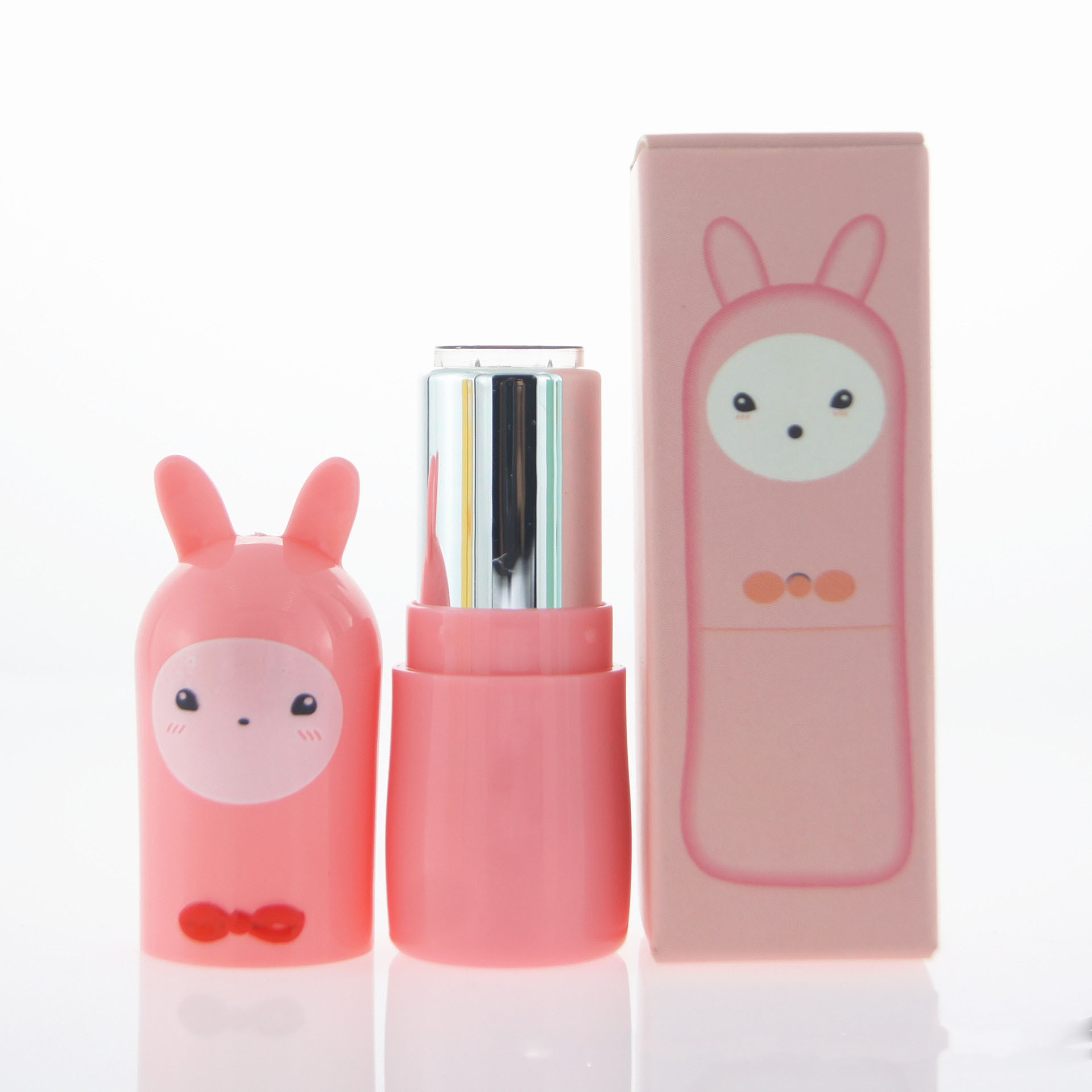 Hot sale kids alpaca lip balm container cartoon lovely lipstick tube lip scrub containers with box for children