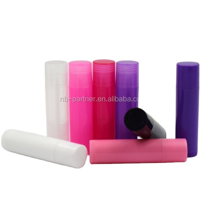 Beauty Containers 0.15 oz Empty Chapstick Tubes Plastic lip Balm empty lip balm tubes with snap-on caps