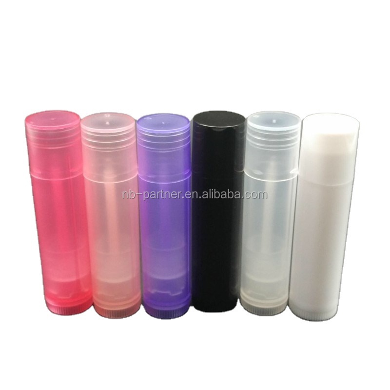 Beauty Containers 0.15 oz Empty Chapstick Tubes Plastic lip Balm empty lip balm tubes with snap-on caps