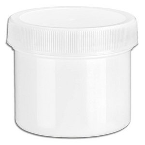 4 oz White Round Wide-Mouth Plastic Jars Small Parts, Empty Travel Sample Container