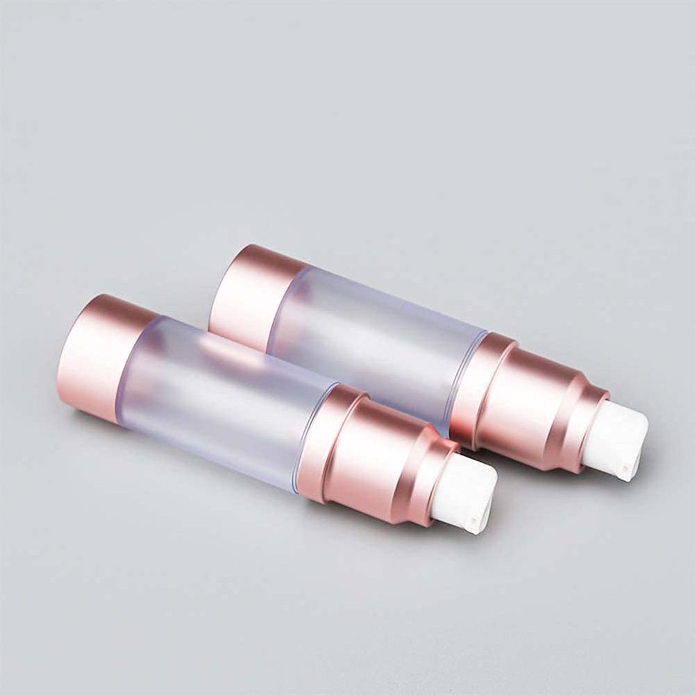 rose gold 15ml/0.5 Oz Plastic Airless Vacuum Pump,Empty Travel Lotion Dispenser Airless Pump Container