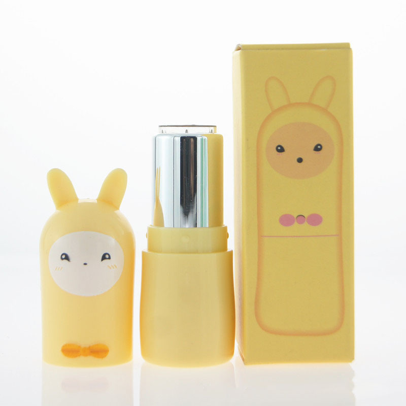 Hot sale kids alpaca lip balm container cartoon lovely lipstick tube lip scrub containers with box for children