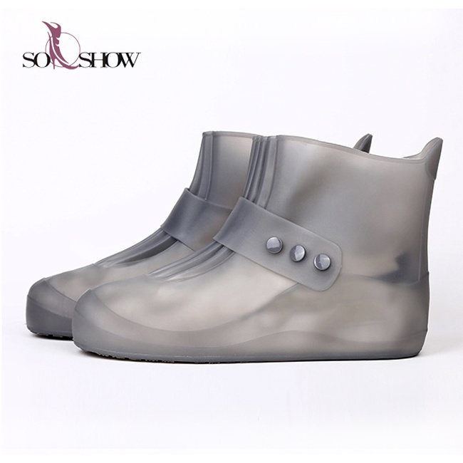 Waterproof Transparent Shoes Covers Rain Boots , Men Clear PVC Rain Boots Shoes Cover