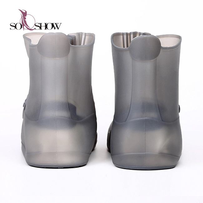 Waterproof Transparent Shoes Covers Rain Boots , Men Clear PVC Rain Boots Shoes Cover