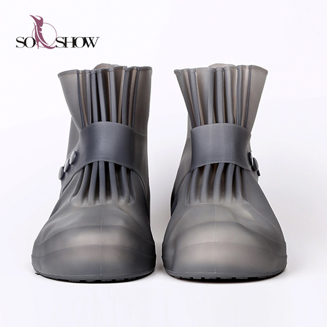 Waterproof Transparent Shoes Covers Rain Boots , Men Clear PVC Rain Boots Shoes Cover