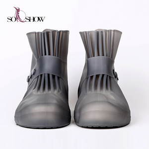 Waterproof Transparent Shoes Covers Rain Boots , Men Clear PVC Rain Boots Shoes Cover