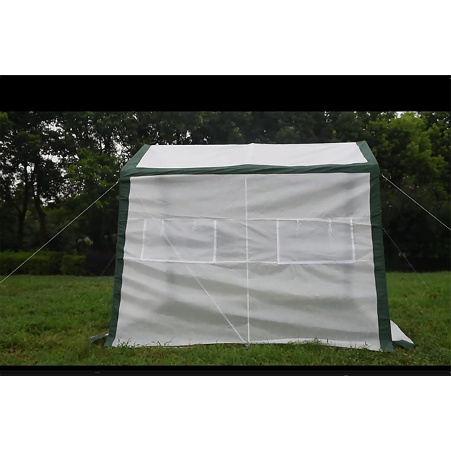 Spark 10' L x 7' W x 7' H Weather Cover Zippered Door Outdoor Walk-In Tunnel Greenhouse