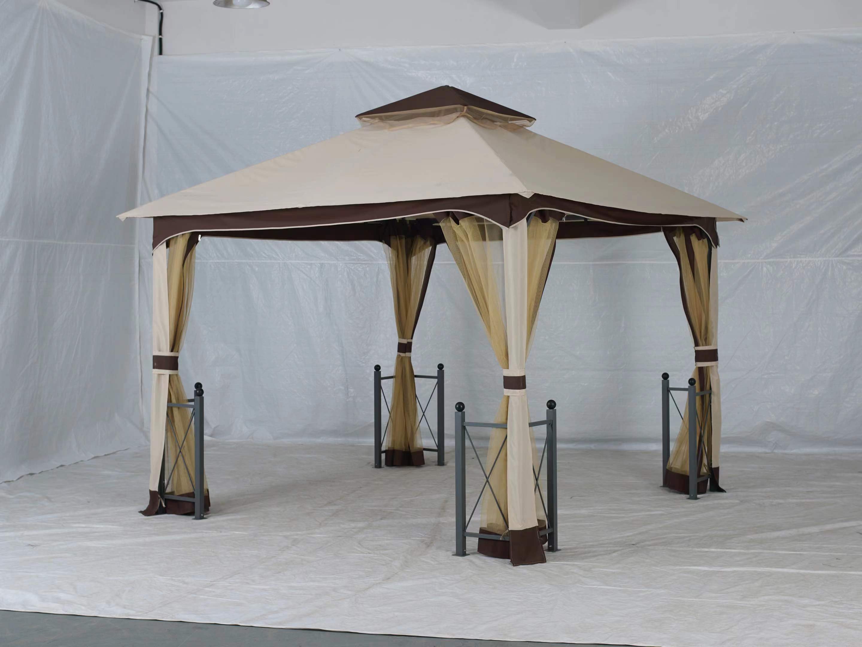 aluminum gazebo recessed heater  outdoor camping  waterproof 3x3m gazebo heavy duty steel frame