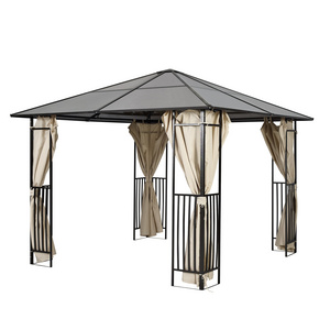 Good Bearing Capacity Yardistry Shade Hot Tub Grill BBQ Aluminium Alloy Frame Wrought Iron Gazebo 3x4