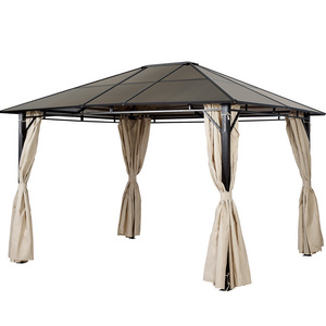 Outdoor Furniture Backyard Sunshade Aluminum Pavilion 3*3.65m/3*4m Gazebos Wood Garden