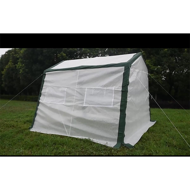 Spark 10' L x 7' W x 7' H Weather Cover Zippered Door Outdoor Walk-In Tunnel Greenhouse