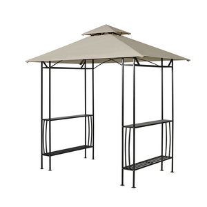 custom size gazebo wooden  outdoor restaurant wood gazebo with metal roof  galvanized steel metal 12x20