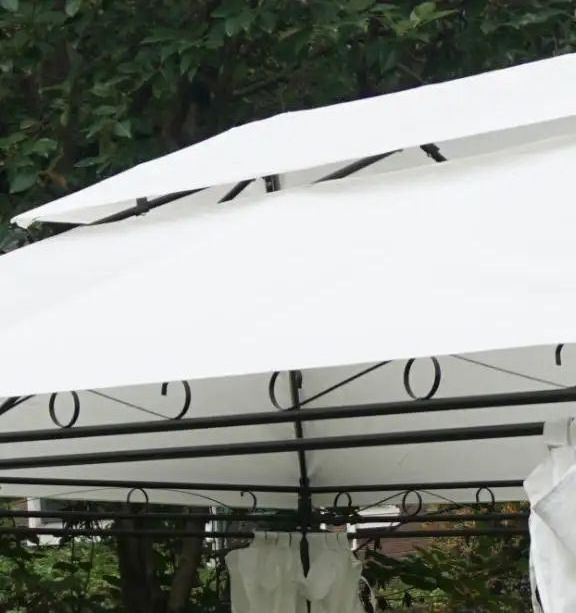 Patio Pergola 10x10 Outdoor Shade Canopy With Retractable Shade For Garden Porch Backyard