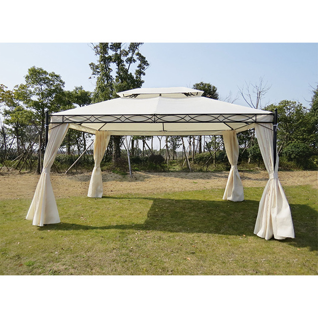 Patio Pergola 10x10 Outdoor Shade Canopy With Retractable Shade For Garden Porch Backyard