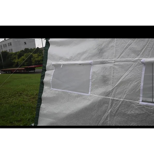 Spark 10' L x 7' W x 7' H Weather Cover Zippered Door Outdoor Walk-In Tunnel Greenhouse