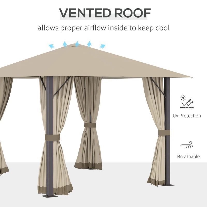 High Quality Outdoor Patio Gazebo Roof With Bug Netting Garden Gazebo Tents