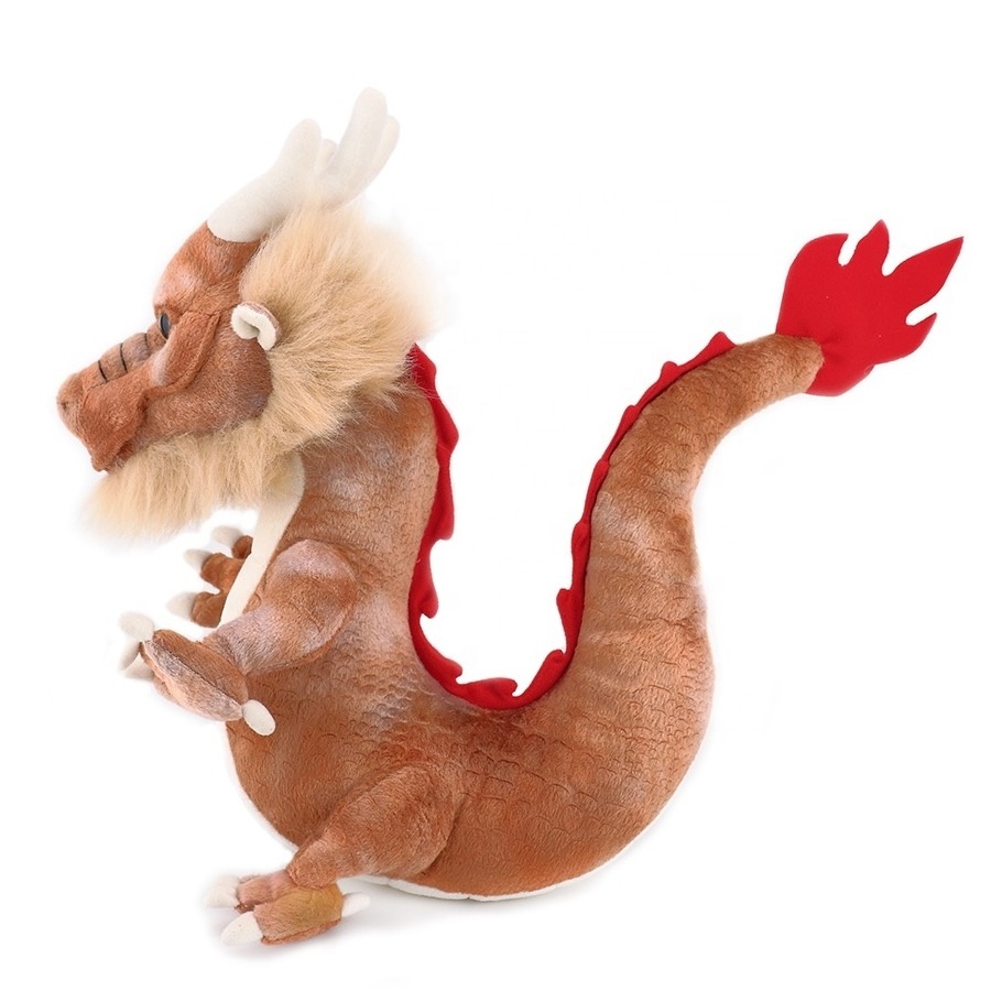 2024 Oem Manufacturer wholesale Cartoon Zodiac Chinese New Year of Dragon Mascot Soft stuffed Animal Plush Toy for Festival gift