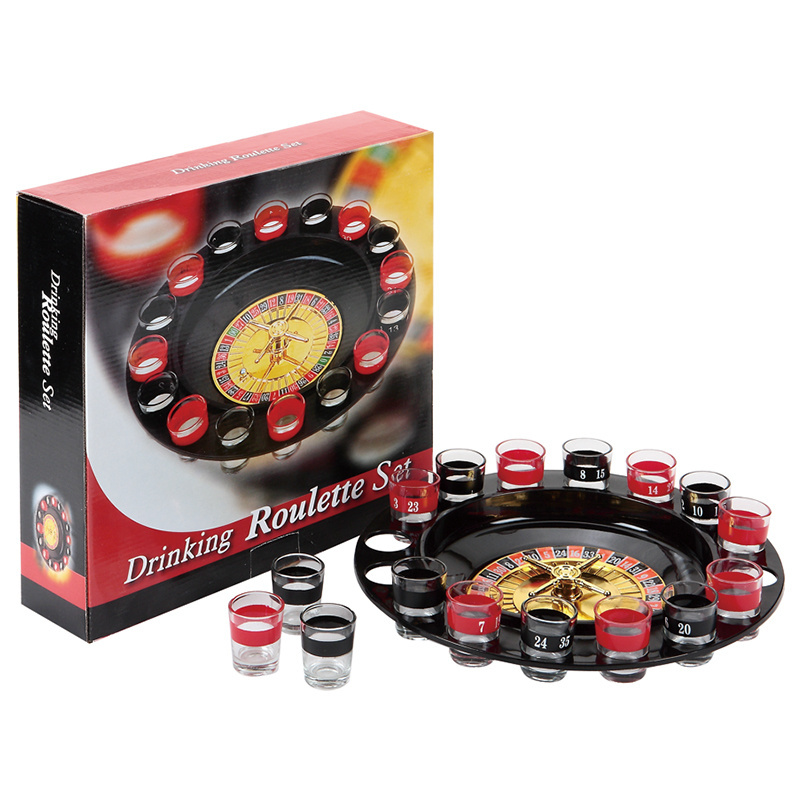 16 shot glass casino machine roulette drinking game for drinking roulette wheel party