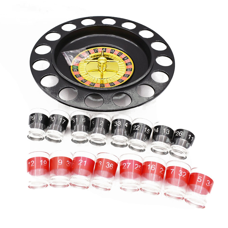 16 shot glass casino machine roulette drinking game for drinking roulette wheel party