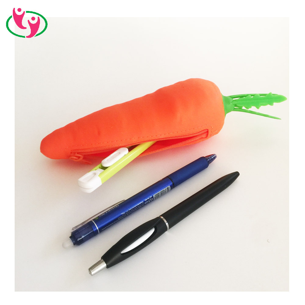 Fancy Carrot Shape Silicone Pencil Case