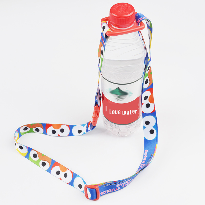 Wholesale Customized Printing Sublimation Polyester Cup Holder Water Bottle Lanyard with Custom Logo