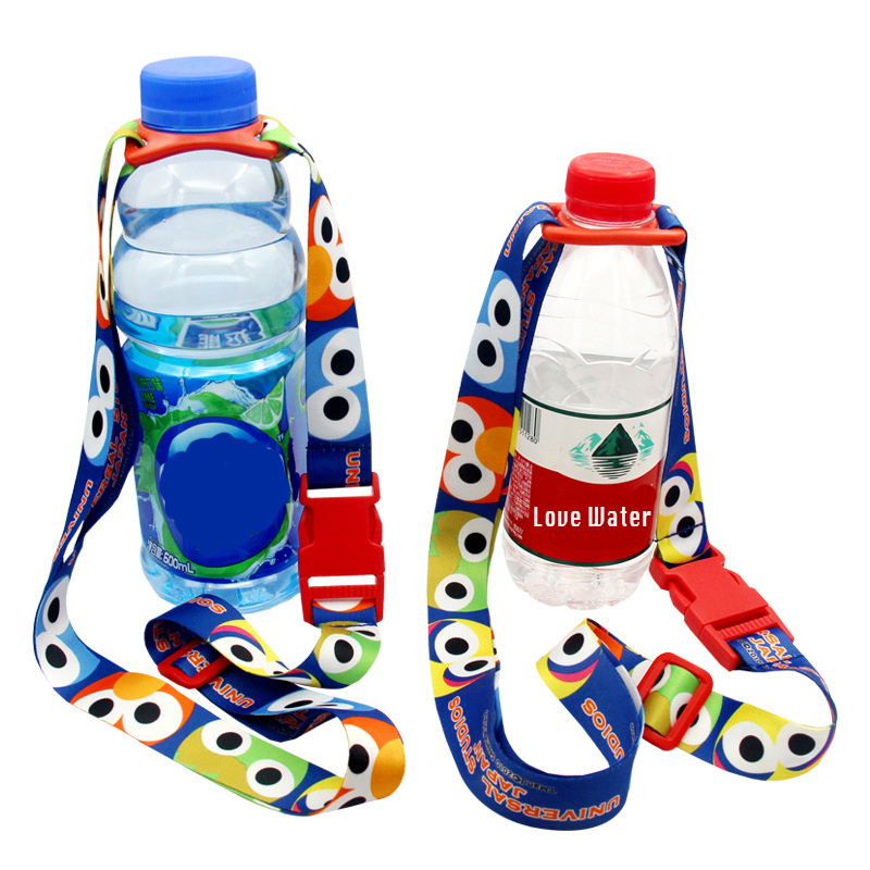 Wholesale Customized Printing Sublimation Polyester Cup Holder Water Bottle Lanyard with Custom Logo