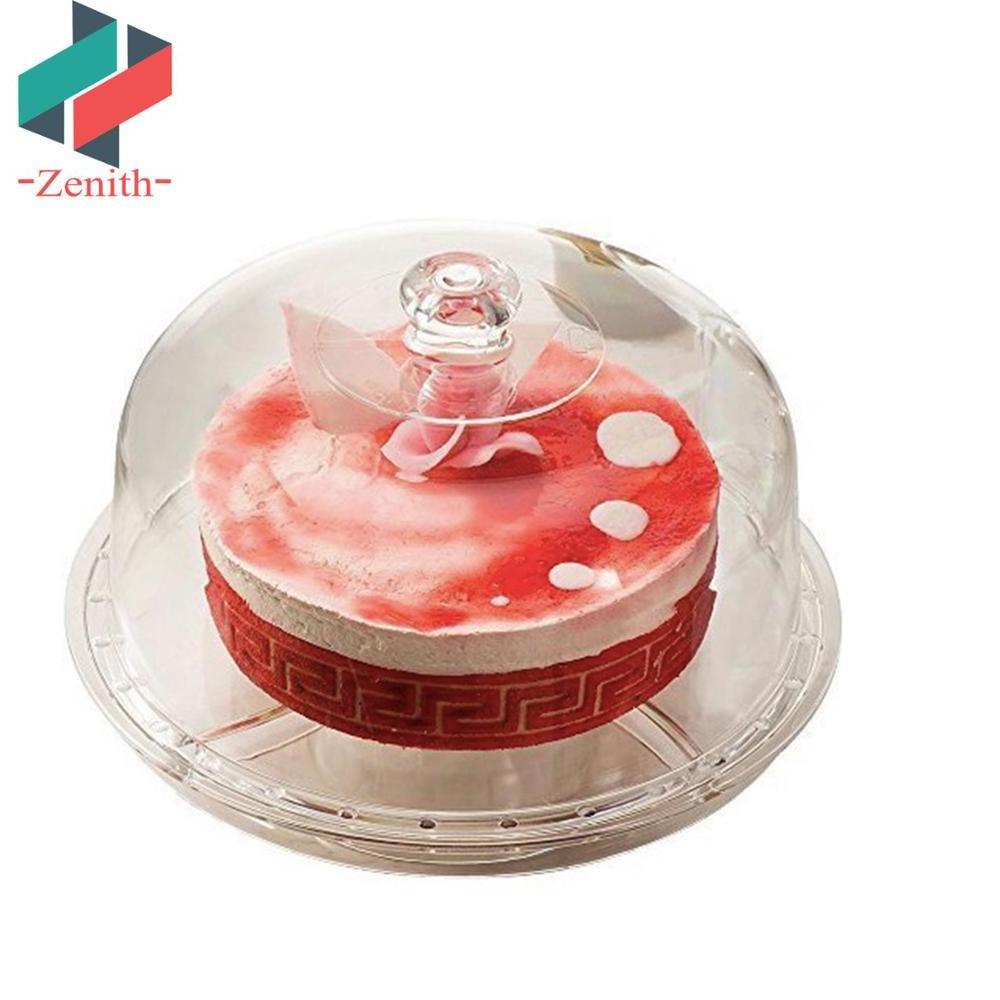 ZNK00015 6 in 1 Cake Stand Multi-purpose Clear Acrylic Serving Platter and Cake Plate with Dome Cover for Parties