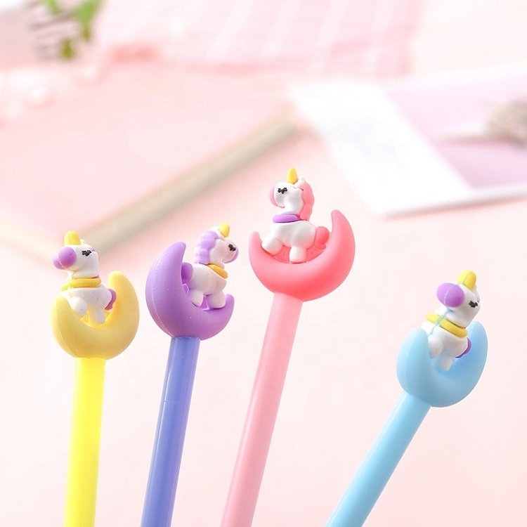 2023 Cute Kawaii Cat Gel Pen Cartoon Plastic Gel Pens For Writing Office School Supplies Korean Stationery