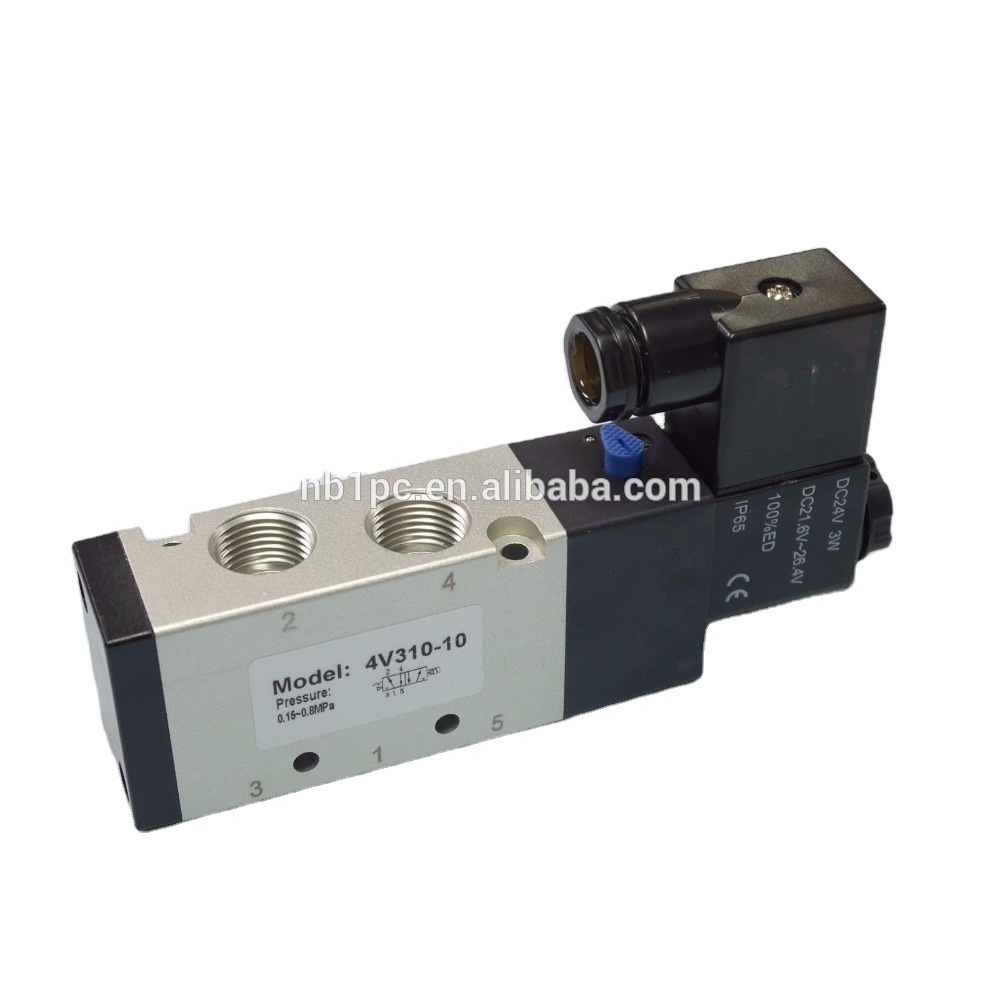 4V310-08 5 Ports 2 Position Single Solenoid Pneumatic Air Valve 1/4