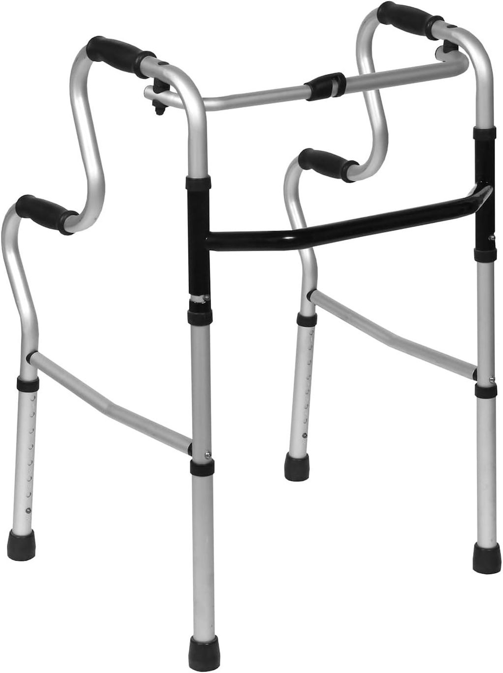 3-in-1 Stand-Assist Folding Walker,Lightweight Folding Walker for Seniors,Adjustable Adult Medical Walkers