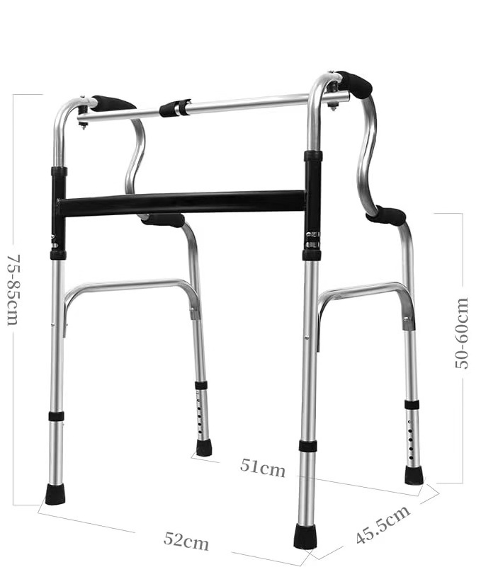 3-in-1 Stand-Assist Folding Walker,Lightweight Folding Walker for Seniors,Adjustable Adult Medical Walkers