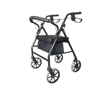 carbon fiber adult walking aid hemiplegic portable walker with seat Rollator Wheelchair for old people with shopping bag