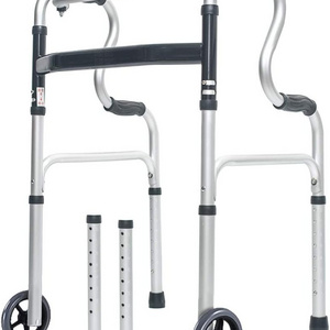 3-in-1 Stand-Assist Folding Walker,Lightweight Folding Walker for Seniors,Adjustable Adult Medical Walkers