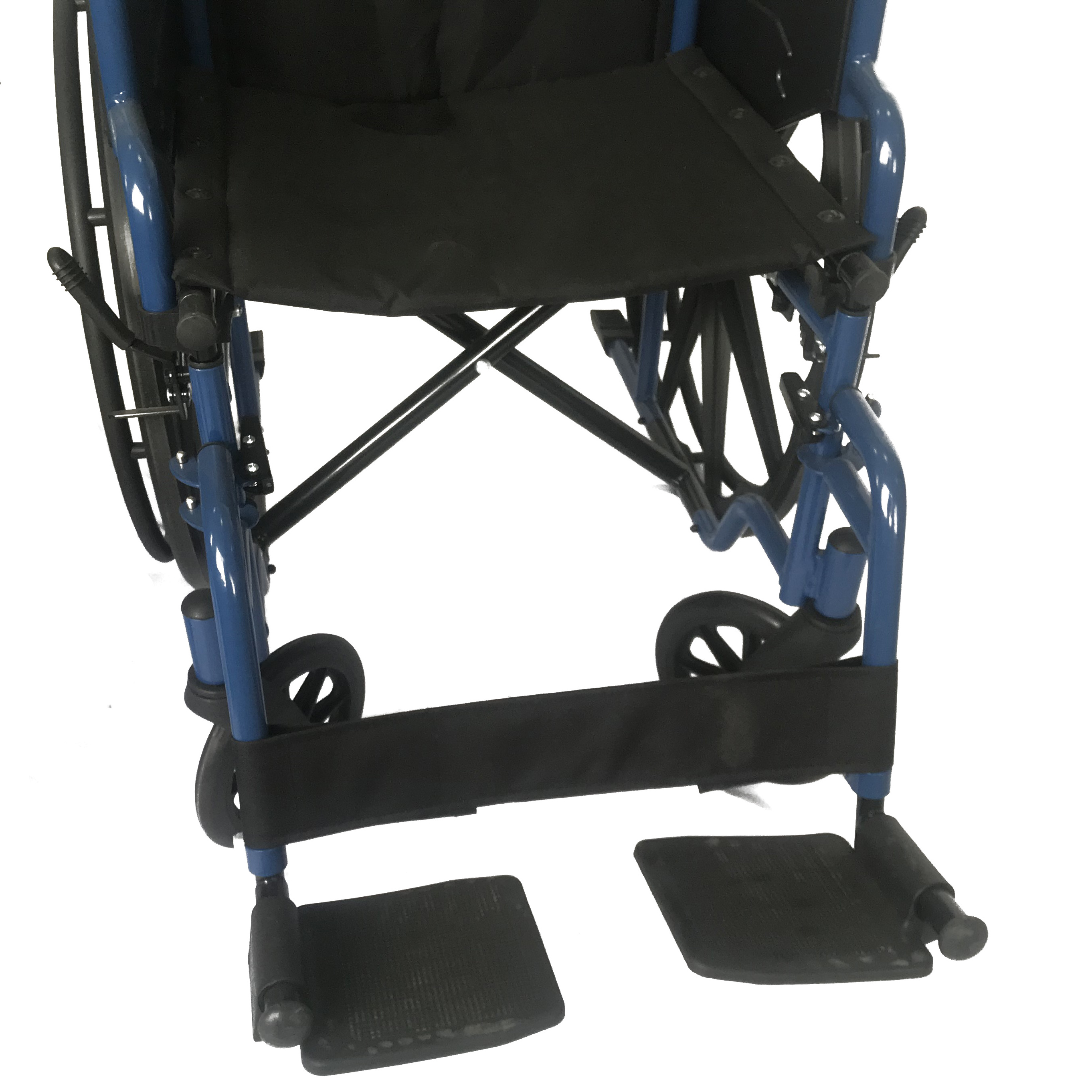 Blue Streak Ultra-Lightweight Wheelchair With Flip-Backs Arms & Swing-Away Footrests