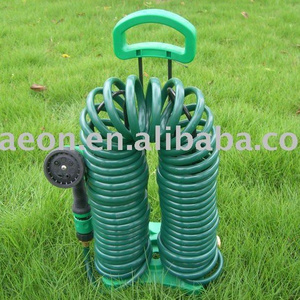 15 m coiled garden hose holder; water hose holder